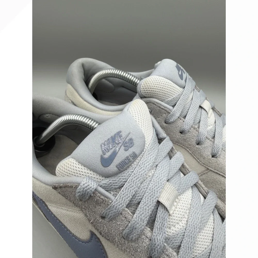 Nike SB Force 58 White/Ashen Slate-Sail Skate Suede Shoes IH0636-141 Mens 11
